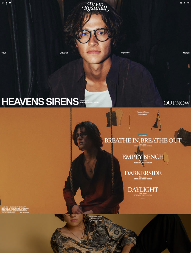 Helvetica now example: David Kushner