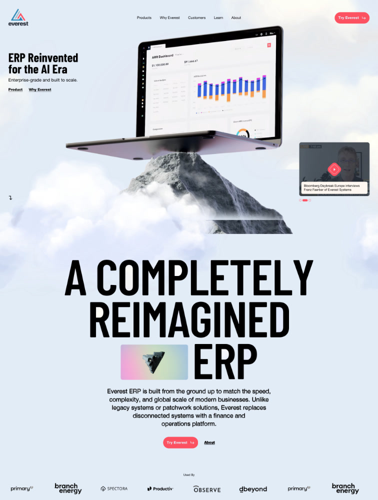 Helvetica neue example: Everest Systems