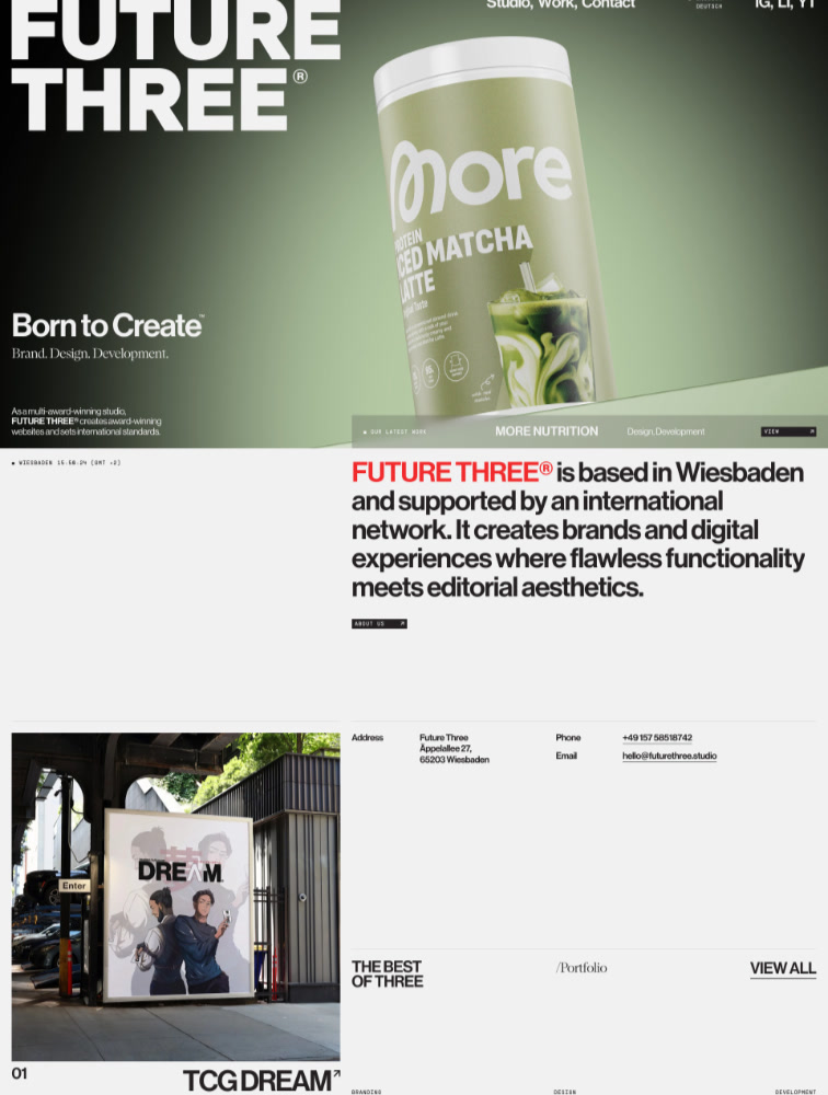 Neue haas grotesk example: FUTURE THREE