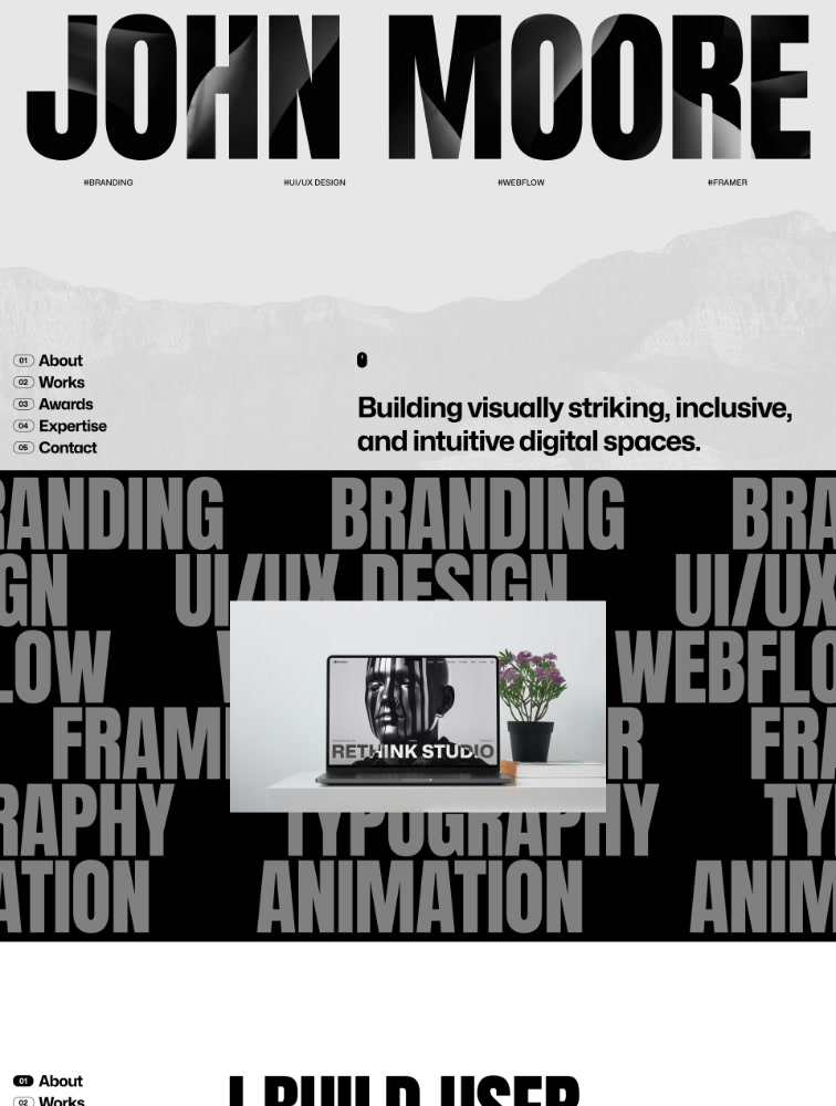 John Moore template preview
