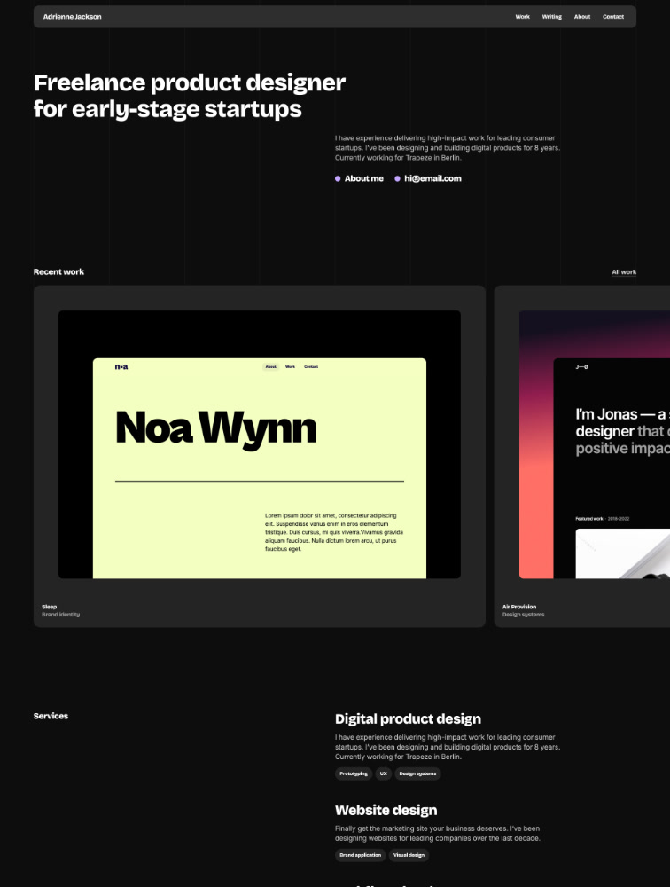 Lucide template preview