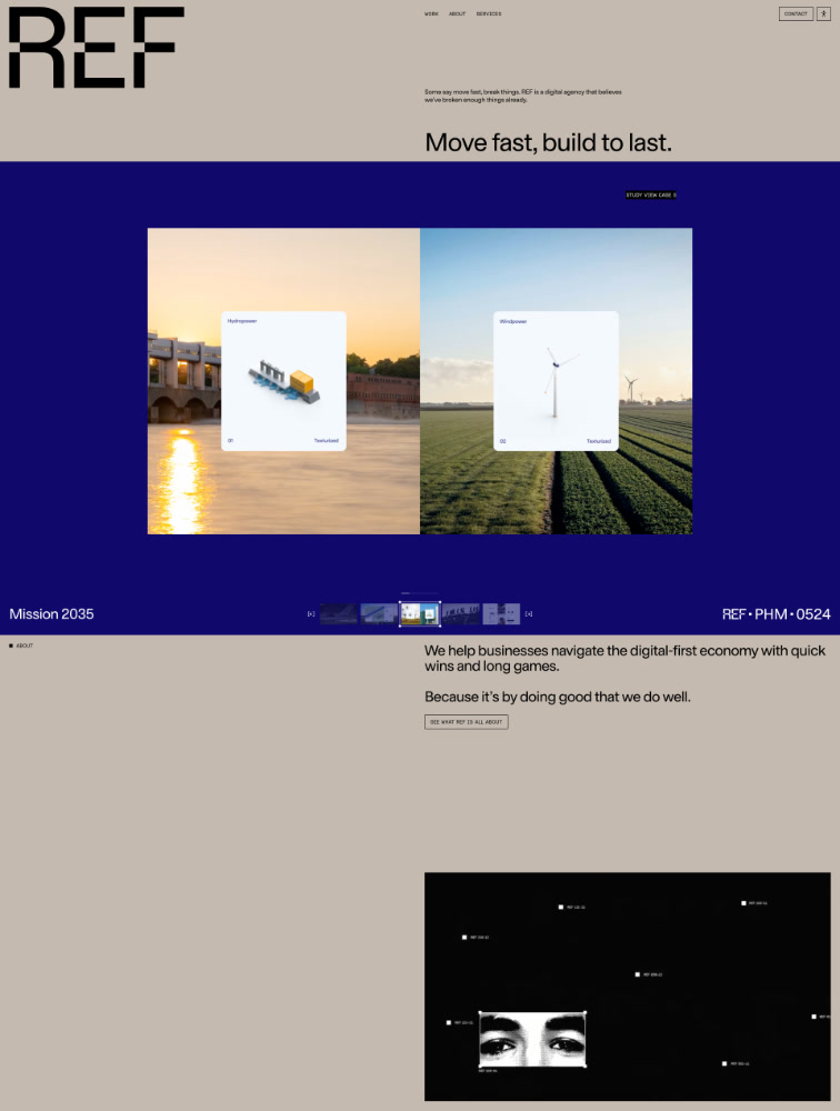 Aeonik example: REF Digital Agency