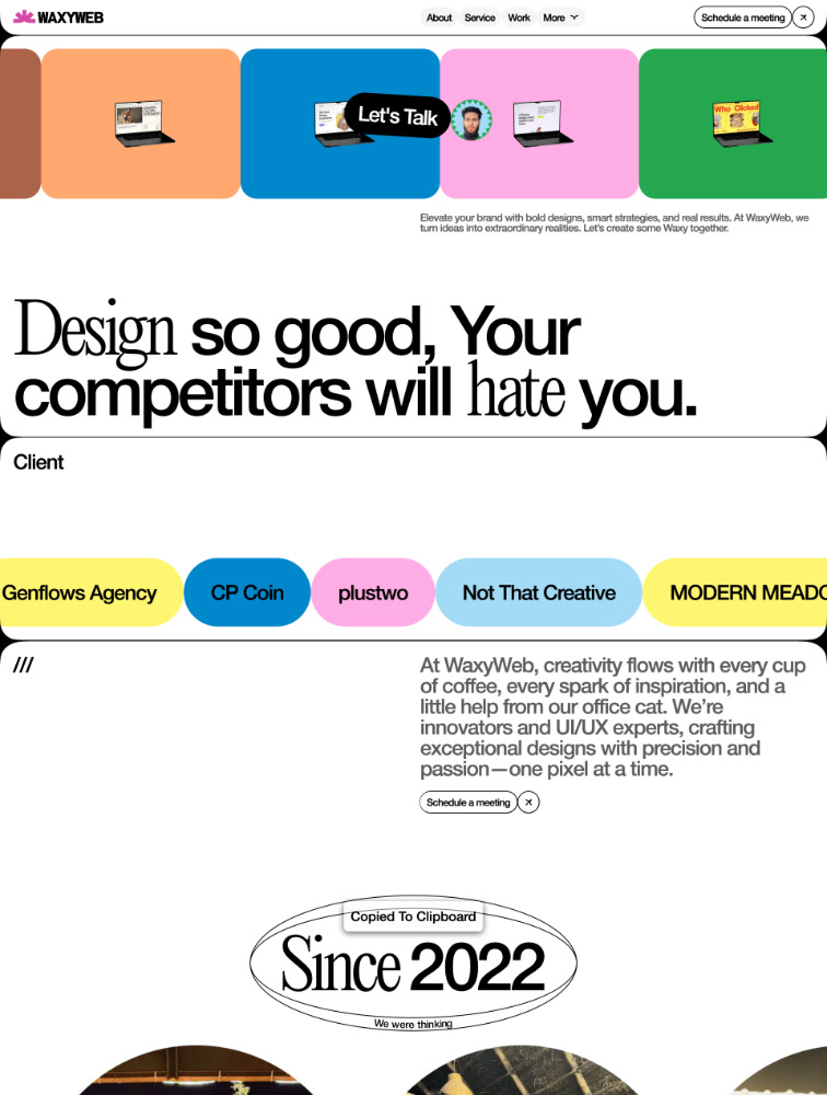 Pp editorial new example: WaxyWeb