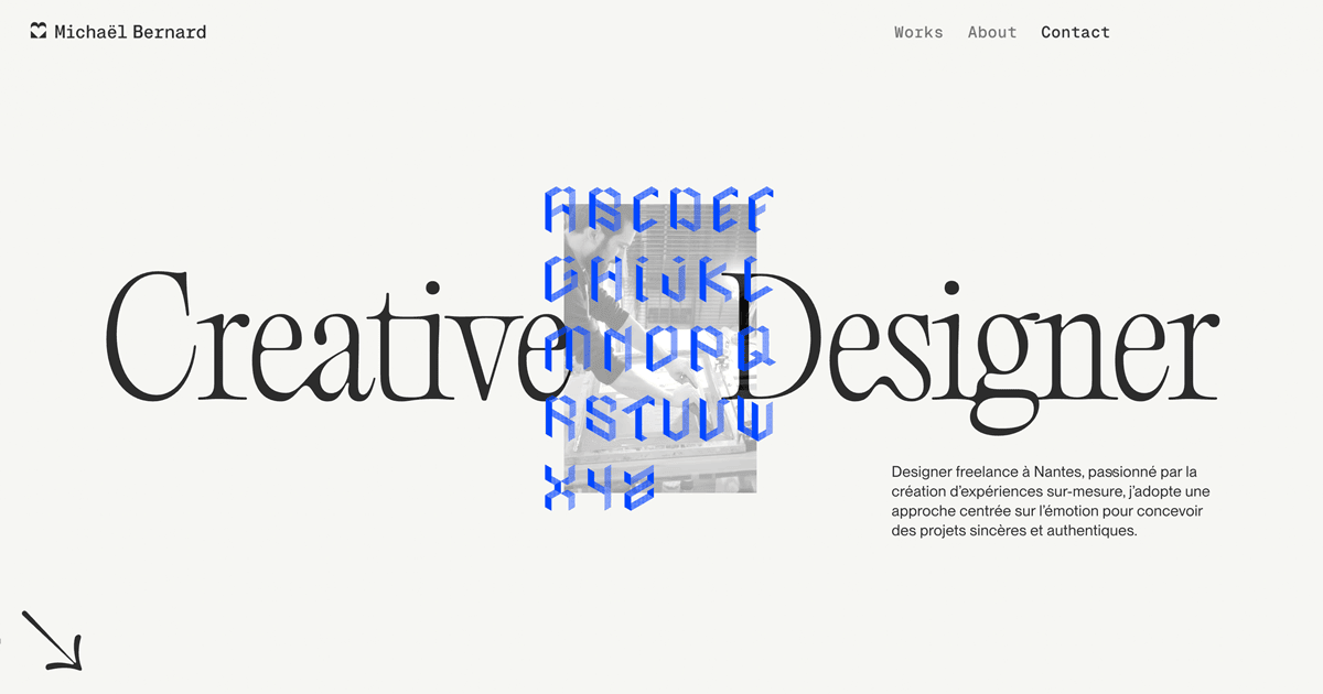 Portfolio example: Michaël Bernard