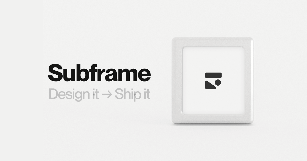 Saas example: Subframe
